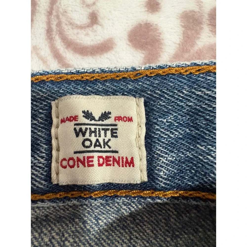 Levis 501 White Oak Cone Denim Jeans Blue Button Fly Raw Hem Mens 31 x 28